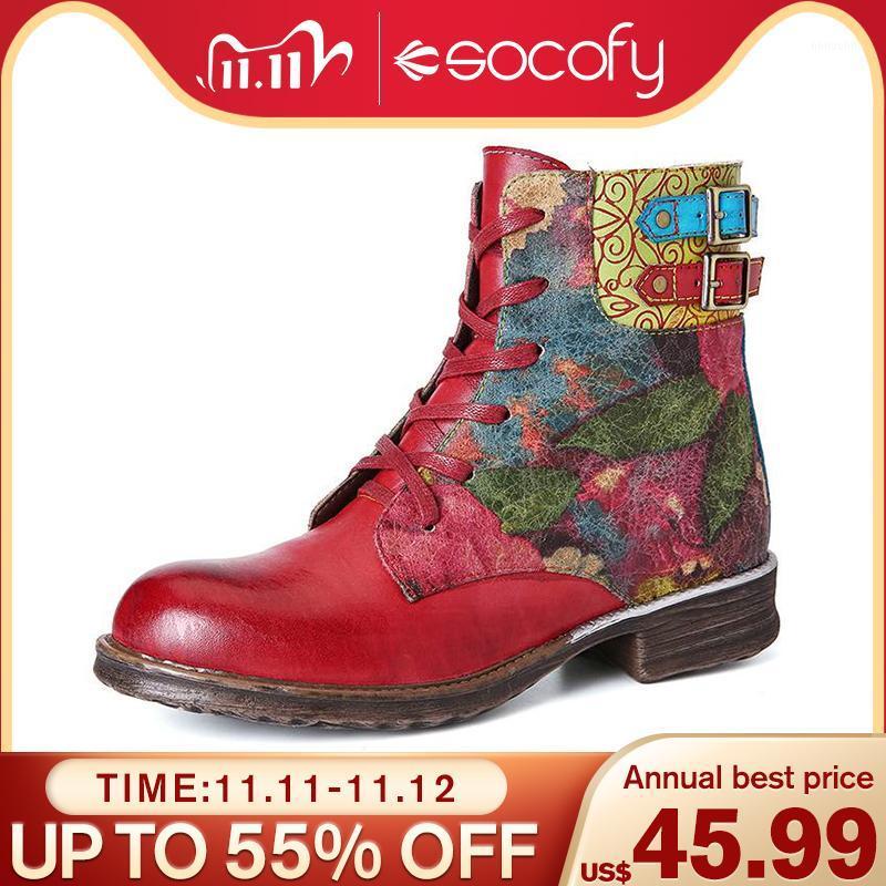 SOCOFY Botas Mujer Boots Womens Watercolor Rose Genuine Leather Zipper Lace Up Flat Boots Ladies Shoes Women Winter 20201, Black
SOCOFY Botas Mujer Boots Womens Watercolor Rose Genuine Leather Zipper Lace Up Flat Boots Ladies Shoes Women Winter 20201, Black