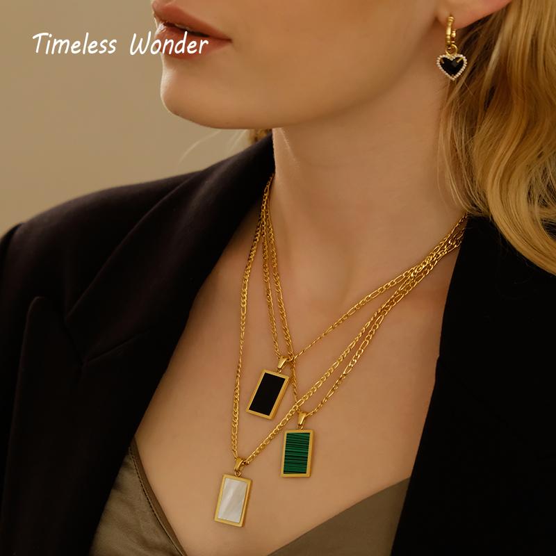 Timeless Wonder Titanium Geo Square Shell Chains Necklace Women Stainless Steel Jewelry Goth Designer Sweet Ins Trendy Kpop 3025
Timeless Wonder Titanium Geo Square Shell Chains Necklace Women Stainless Steel Jewelry Goth Designer Sweet Ins Trendy Kpop 3025