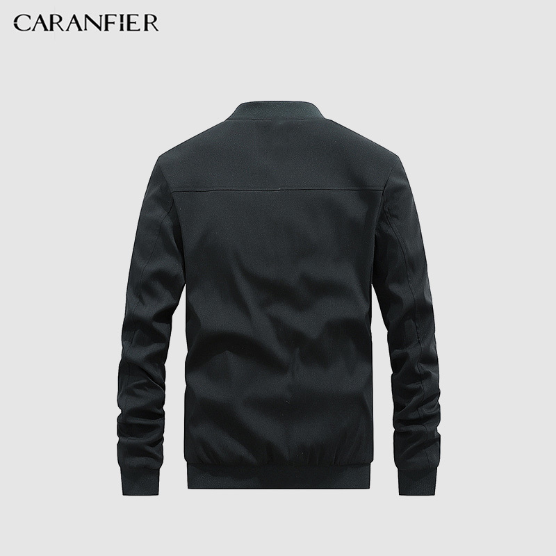 CARANFIER Men Jackets Autumn Coat Thin Jacket Light Casual Bomber High Quality Army Motorcycle Business Slim Fit Windbreaker 201127