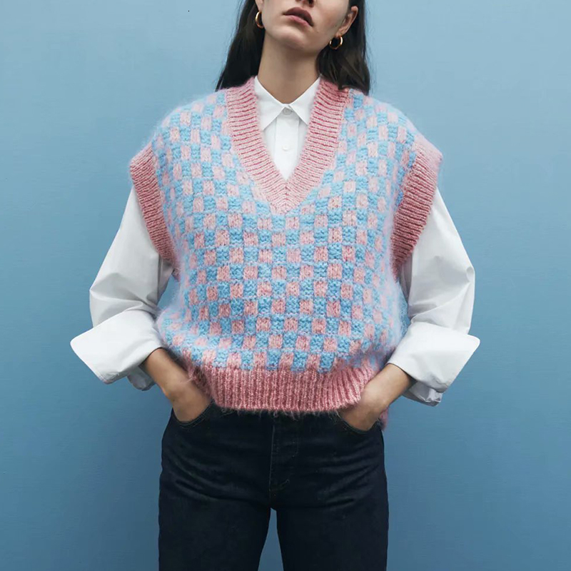 New Spring Soft Wool Knitted Sweater Vest 2021 Casual Elastic Patchwork Pullover Sleeveless Causal Female Knitting Swearters 27rh, Picture
New Spring Soft Wool Knitted Sweater Vest 2021 Casual Elastic Patchwork Pullover Sleeveless Causal Female Knitting Swearters 27rh, Picture