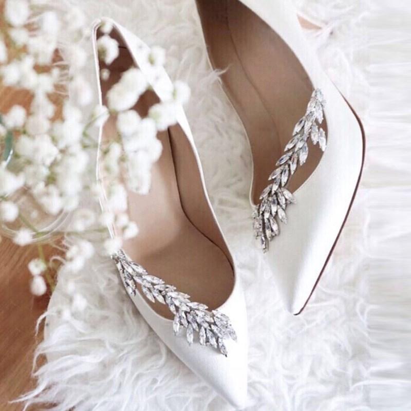 Wheatear Crystal Silk Nadira Jeweled Bridal Pumps Women Shoes Runway Pointy Toe Club Women Heels Sexy Ladies Party Wedding Shoes, As pic 10cm
Wheatear Crystal Silk Nadira Jeweled Bridal Pumps Women Shoes Runway Pointy Toe Club Women Heels Sexy Ladies Party Wedding Shoes, As pic 10cm