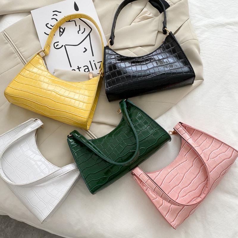 Crocodile Pattern Shoulder Bag For Women PU Leather Armpit Bag Baguette Shape Casual Female Handbags Crossbody Messenger, Black
Crocodile Pattern Shoulder Bag For Women PU Leather Armpit Bag Baguette Shape Casual Female Handbags Crossbody Messenger, Black