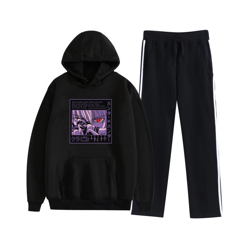2021 New Hot Sale Anime Full-time Bidimensional Hunter Loose Sweater with Hoodie Casual Sports Pants W4b7, Red
2021 New Hot Sale Anime Full-time Bidimensional Hunter Loose Sweater with Hoodie Casual Sports Pants W4b7, Red