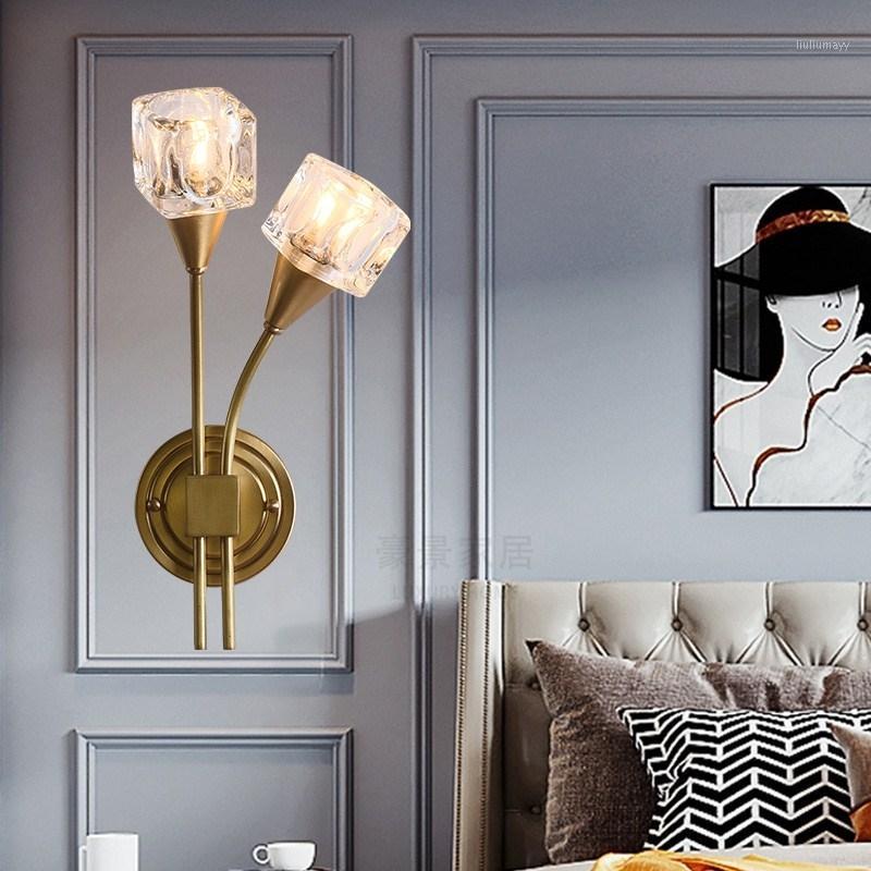 Nordic copper wall lamp post modern bedroom bedside lamp living room background wall crystal light light luxury hotel staircase1
Nordic copper wall lamp post modern bedroom bedside lamp living room background wall crystal light light luxury hotel staircase1