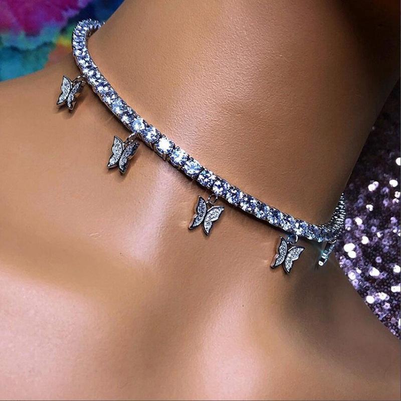 Women Jewelry Butterfly Pendant Necklace Female Rhinestone Shining Statement Crystal Charms Choker Necklace Gift
Women Jewelry Butterfly Pendant Necklace Female Rhinestone Shining Statement Crystal Charms Choker Necklace Gift