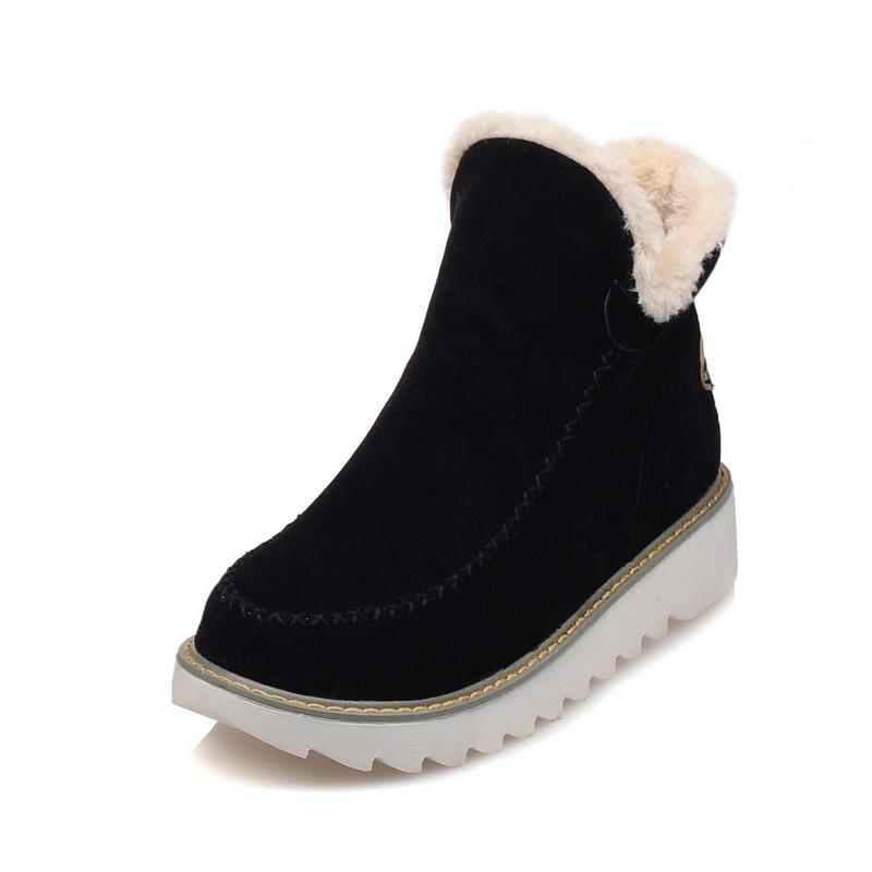 Women Snow Ankle Boots Female Flock Slip On Winter Boots Plush Antiskid Zapatos Mujer Size 25-62, Black
Women Snow Ankle Boots Female Flock Slip On Winter Boots Plush Antiskid Zapatos Mujer Size 25-62, Black