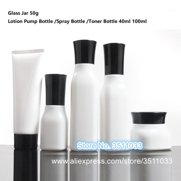 40ml White Empty Graceful Glass Cosmetic Container DIY 100ml Toner Refillable Bottle Lotion Pump Bottle 50g Cream Jar Black Cap1
40ml White Empty Graceful Glass Cosmetic Container DIY 100ml Toner Refillable Bottle Lotion Pump Bottle 50g Cream Jar Black Cap1