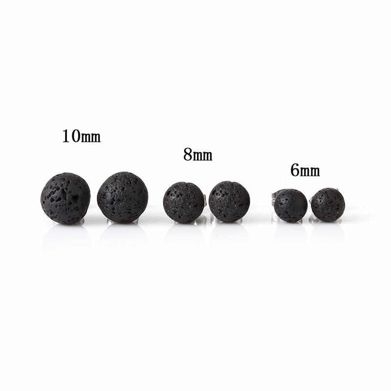 6MM 8MM 10MM Lava Rock stud Earrings Essential Oil Diffuser Natural stone Stainless steel Ear pin For women Fashion Aromatherapy 84 K2
6MM 8MM 10MM Lava Rock stud Earrings Essential Oil Diffuser Natural stone Stainless steel Ear pin For women Fashion Aromatherapy 84 K2