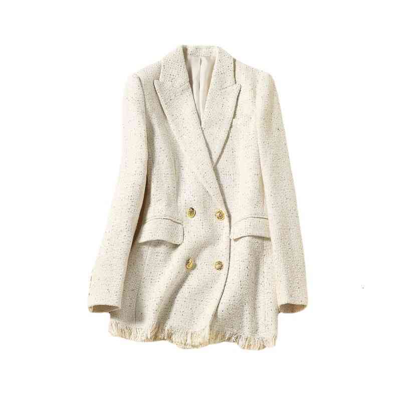 Women' Wool & Blends Xiaoxiangfeng double breasted suit collar early autumn women' top tassel celebrity solid color long sleeve coat HIG0, White
Women' Wool & Blends Xiaoxiangfeng double breasted suit collar early autumn women' top tassel celebrity solid color long sleeve coat HIG0, White