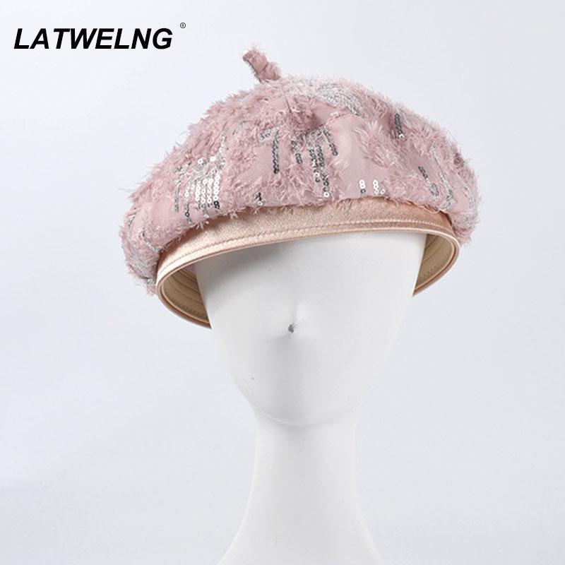 New autumn winter Sequin beret for women fashion pink french cap cute Painter hat lolita beret wholesale B0051
New autumn winter Sequin beret for women fashion pink french cap cute Painter hat lolita beret wholesale B0051