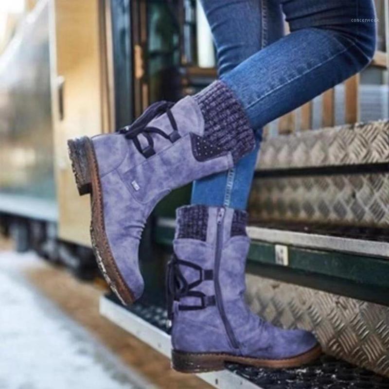 2020 New Winter Women's Boots Fashion Warm Snow Boots Women Mid-calf Lace-up Low-heeled for Women Shoes Botas Mujer1, Black
2020 New Winter Women's Boots Fashion Warm Snow Boots Women Mid-calf Lace-up Low-heeled for Women Shoes Botas Mujer1, Black