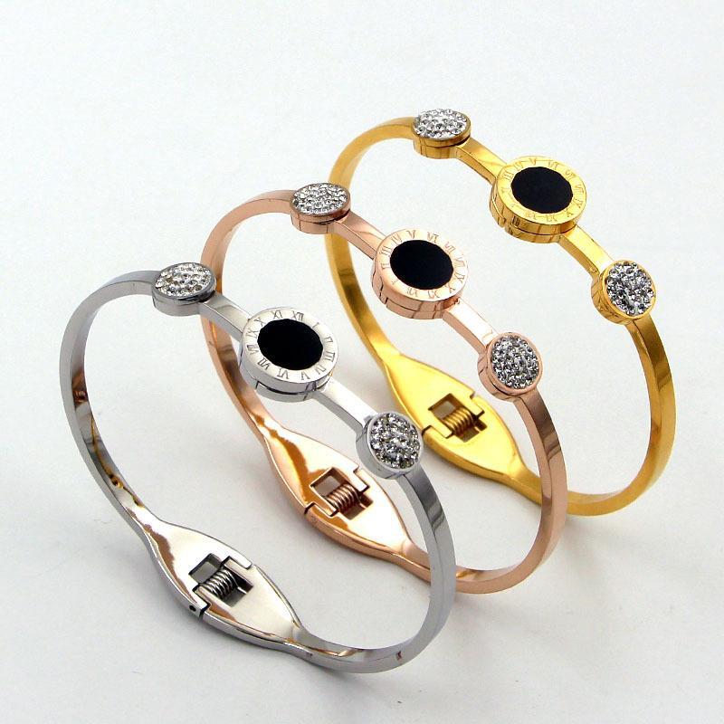 Fashion Stainless Steel Better Shell Roman Numerals Crystal Round Spring Bangle Bracelet Rose Gold Color Woman Party Gift1
Fashion Stainless Steel Better Shell Roman Numerals Crystal Round Spring Bangle Bracelet Rose Gold Color Woman Party Gift1