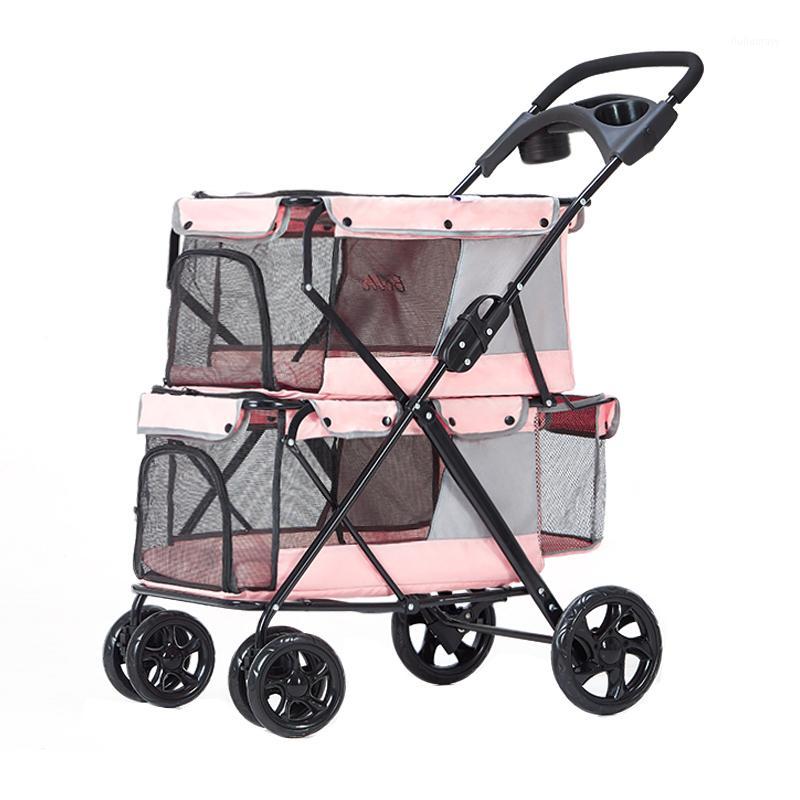 Lightweight Folding Double-layer Pet Stroller Breathable Four-wheeled Outdoor Travel Dog Paparazzi Pet Stroller Cat Cage1
Lightweight Folding Double-layer Pet Stroller Breathable Four-wheeled Outdoor Travel Dog Paparazzi Pet Stroller Cat Cage1