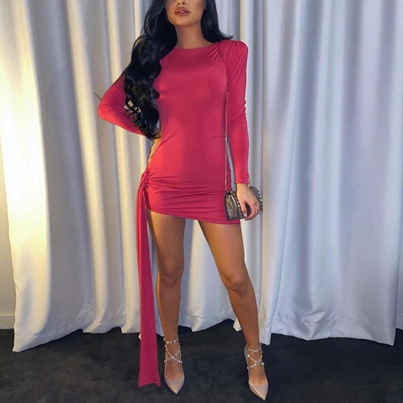Female Dress Mini Ultra-short Dresses O Neck Bag Hip Lace-up Sexy Bodycon Woman Dress Long-sleeve Evening Party Autumn New, Blue
Female Dress Mini Ultra-short Dresses O Neck Bag Hip Lace-up Sexy Bodycon Woman Dress Long-sleeve Evening Party Autumn New, Blue