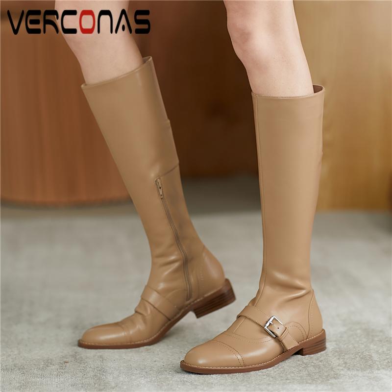 VERCONAS Fashion Concise Knee-High Boots For Women New Metal Buckle Low Heels Shoes Woman Autumn Winter Side Zipper Basic Boots, Blackr
VERCONAS Fashion Concise Knee-High Boots For Women New Metal Buckle Low Heels Shoes Woman Autumn Winter Side Zipper Basic Boots, Blackr