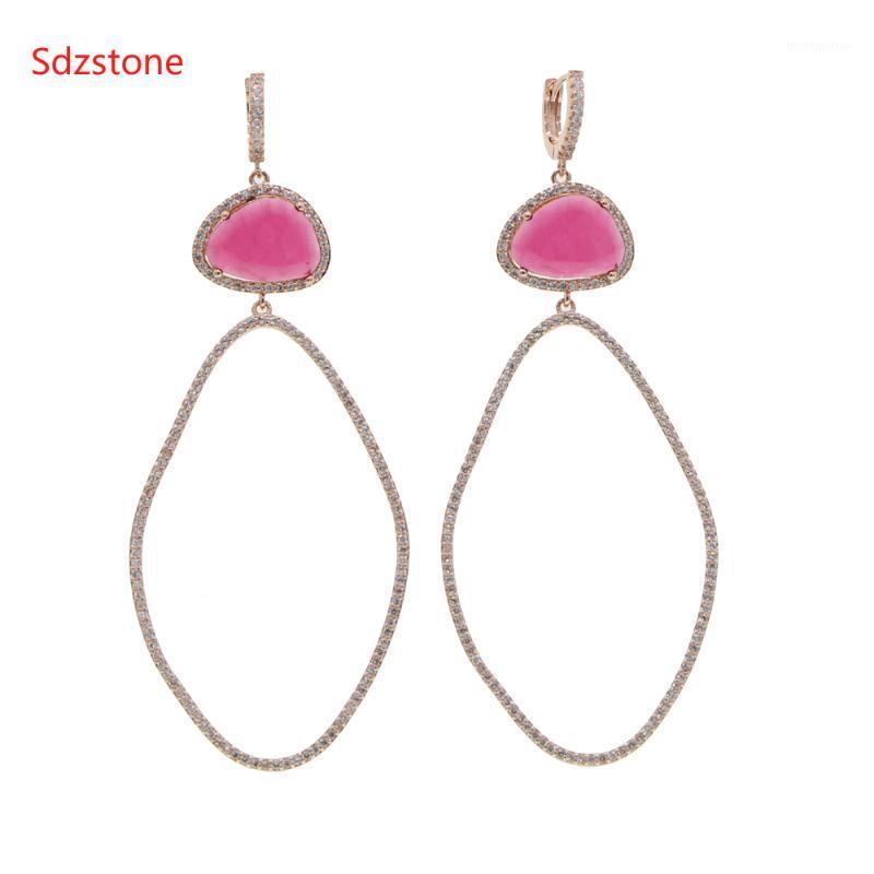 Sdzstone 70*34mm Big Size Women Oval Earring Wiht Pink Green Big Zircon Fashion Dangle Ear Jewelry1
Sdzstone 70*34mm Big Size Women Oval Earring Wiht Pink Green Big Zircon Fashion Dangle Ear Jewelry1
