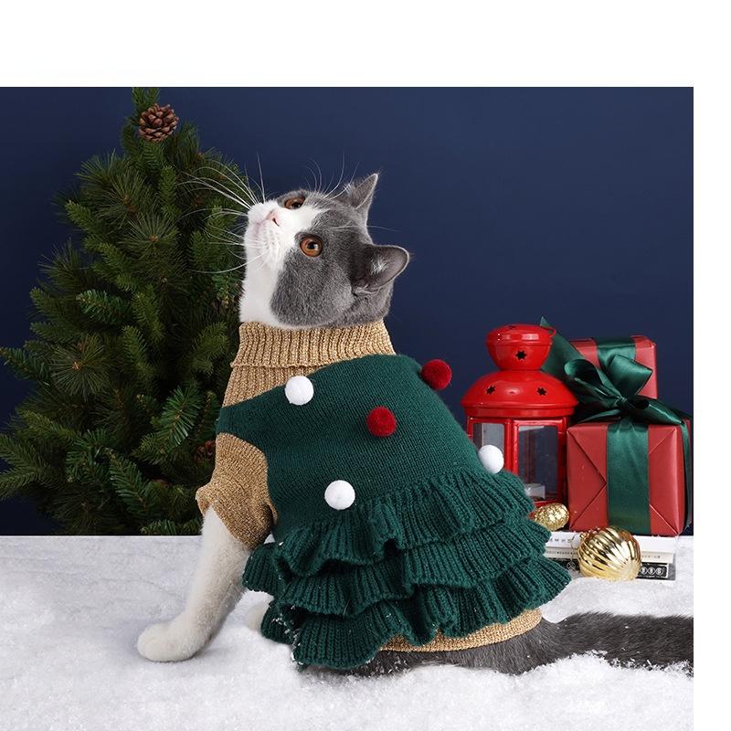 Cat Costumes Sweater Christmas Tree Skirt Clothes Autumn And Winter Pet Hairless Limited
Cat Costumes Sweater Christmas Tree Skirt Clothes Autumn And Winter Pet Hairless Limited