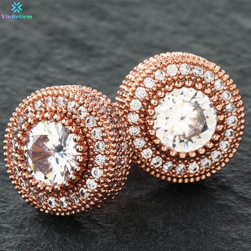 Stud Vinregem Hip Hop Rock Luxury 925 Sterling Silver Round Created Moissanite Unisex Basic Ear Earrings Fine Jewelry Wholesale, Golden;silver
Stud Vinregem Hip Hop Rock Luxury 925 Sterling Silver Round Created Moissanite Unisex Basic Ear Earrings Fine Jewelry Wholesale, Golden;silver