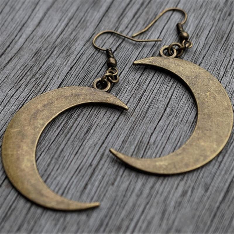 Big Crescent Moon Bronze Long Earrings mystic gothic jewelry Wiccan Moon phase witchy Goddess women Fashion gift 2020 new r
Big Crescent Moon Bronze Long Earrings mystic gothic jewelry Wiccan Moon phase witchy Goddess women Fashion gift 2020 new r