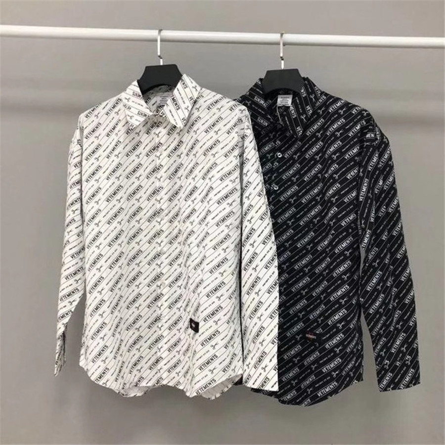 2021 New Oversize V-shaped Embroidery Vtm Blouse Long Sleeve Top Black White Scissors Full Printing Vetements Shirts H2lc
2021 New Oversize V-shaped Embroidery Vtm Blouse Long Sleeve Top Black White Scissors Full Printing Vetements Shirts H2lc