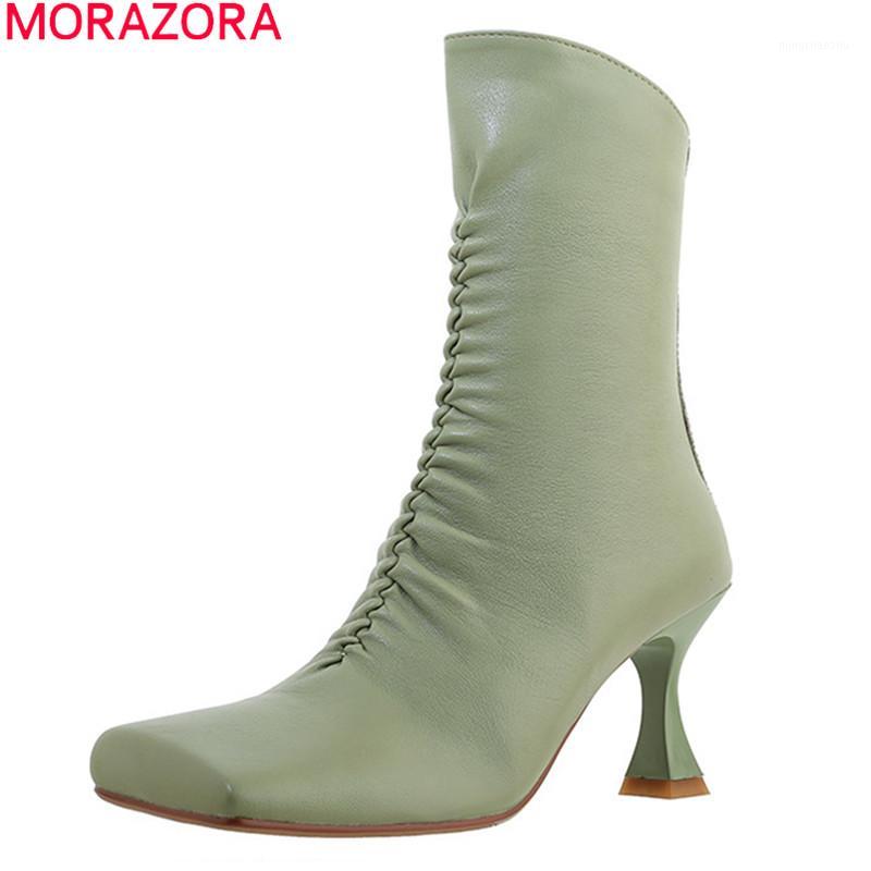 MORAZORA 2020 Genuine leather boots fashion square toe high heels ladies shoes autumn winter solid color ankle boots for woman1, Black
MORAZORA 2020 Genuine leather boots fashion square toe high heels ladies shoes autumn winter solid color ankle boots for woman1, Black