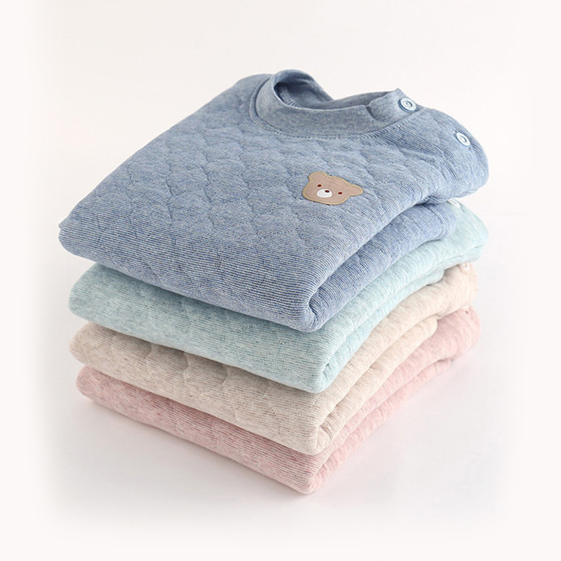 Kid Pajamas Set Boys Girls Cotton-padded Pjs Top and Pants Unisex 3 layers to Keep Thick Warm Clothes Toddler Clothing Clothes 201104
