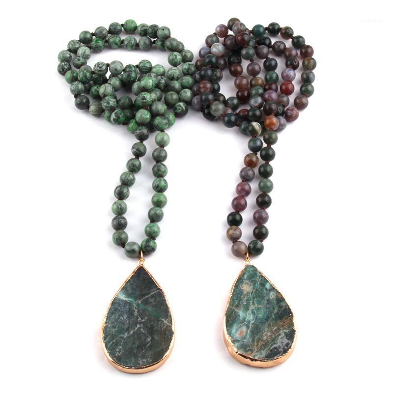 MOODPC Fashion 8mm India Agat Natural Stone Knotted with Drop Stone Pendant Handmade Necklace Women Jewelry1
MOODPC Fashion 8mm India Agat Natural Stone Knotted with Drop Stone Pendant Handmade Necklace Women Jewelry1