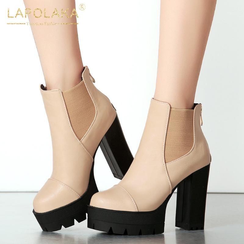 Lapolaka New Design 2020 Simple Ankle Boots Woman Shoes Waterproof Thick High Heels Non-Slip Zipper Women's Ankle Boots1, Apricot
Lapolaka New Design 2020 Simple Ankle Boots Woman Shoes Waterproof Thick High Heels Non-Slip Zipper Women's Ankle Boots1, Apricot