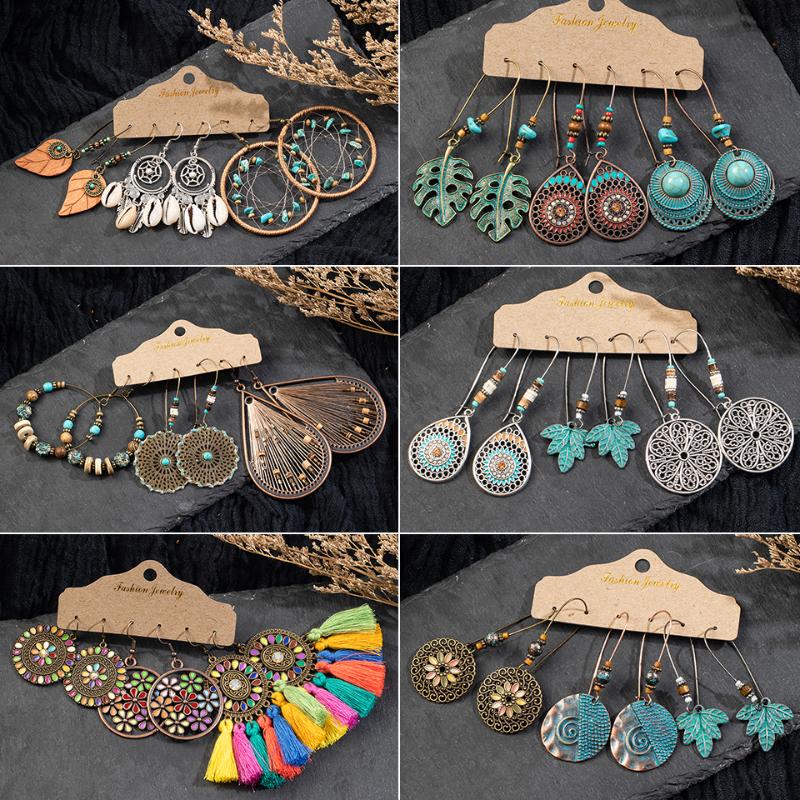 Charming retro Vintage Ethnnic water drop leaf shape earrings set with french hook earrings for women jewelries accessories
Charming retro Vintage Ethnnic water drop leaf shape earrings set with french hook earrings for women jewelries accessories