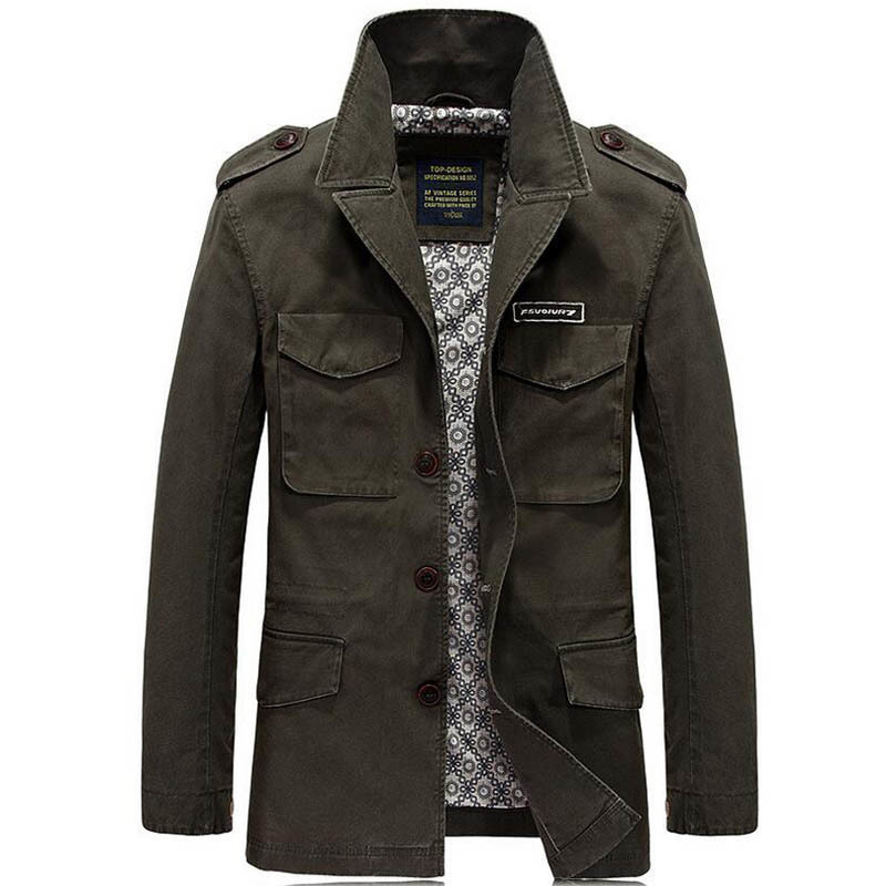Autumn Trench Jacket Mens Jackets And Coats Solid Casual Cotton Men Windbreaker veste homme Coat Male Plus Size M-4XL 201114