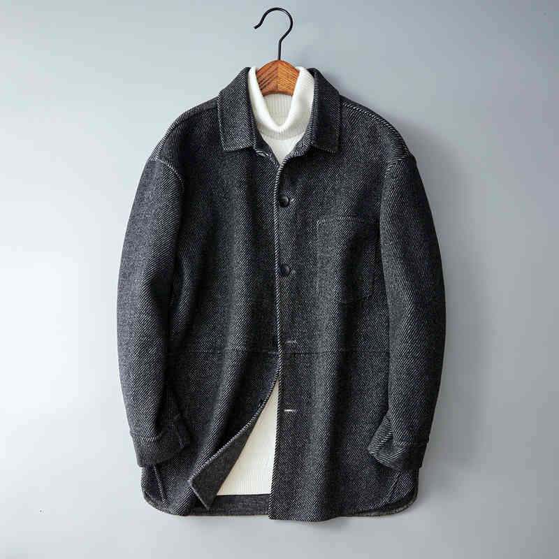 Men's Wool & Blends Autumn and winter double faced woolen jacket shirt twill men's wear VFXN, Khaki
Men's Wool & Blends Autumn and winter double faced woolen jacket shirt twill men's wear VFXN, Khaki