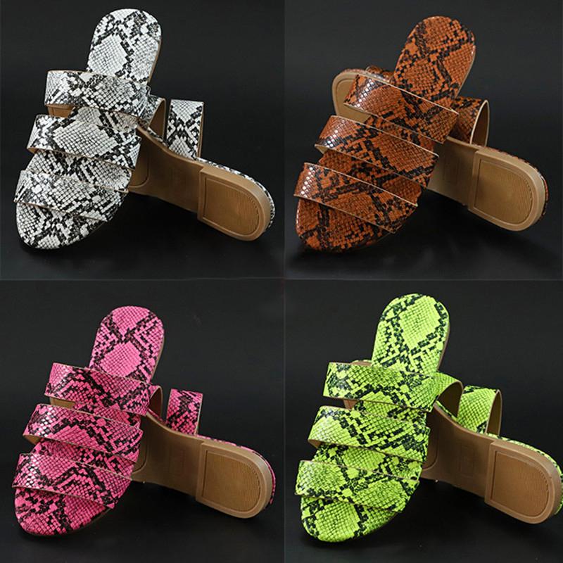 Summer Women Slippers Fashion Snake Print Sandals Sexy Serpentine Slippers Female Streetwear Flip Flop Platform Femme Flat Shoes, Brown
Summer Women Slippers Fashion Snake Print Sandals Sexy Serpentine Slippers Female Streetwear Flip Flop Platform Femme Flat Shoes, Brown