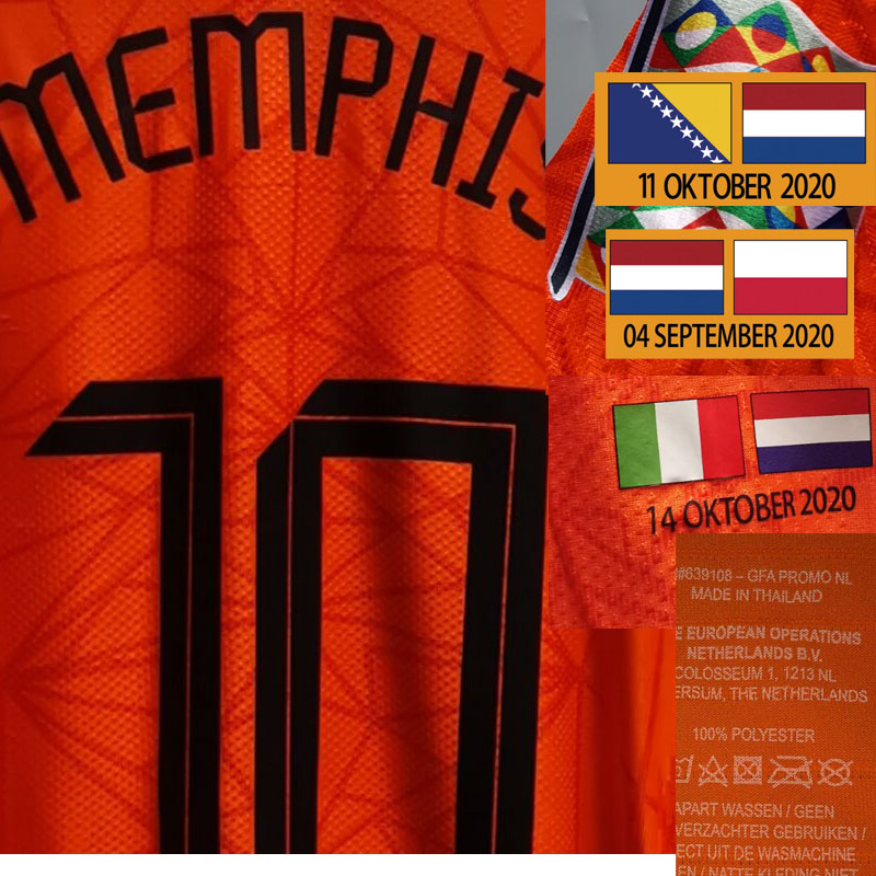 2020 Match Worn Player Issue DE Jong DE Ligt Virgil Wijnaldum With Match Details Soccer Shirt, Black
2020 Match Worn Player Issue DE Jong DE Ligt Virgil Wijnaldum With Match Details Soccer Shirt, Black
