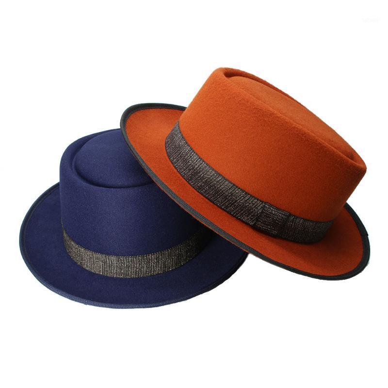 LUCKYLIANJI 100% Wool Retro Women's Men's Round Top Cap Fedora Porkpie Pork Pie Bowler Hat Elegant Ribbon Band(58cm,Adjust )1, Black
LUCKYLIANJI 100% Wool Retro Women's Men's Round Top Cap Fedora Porkpie Pork Pie Bowler Hat Elegant Ribbon Band(58cm,Adjust )1, Black