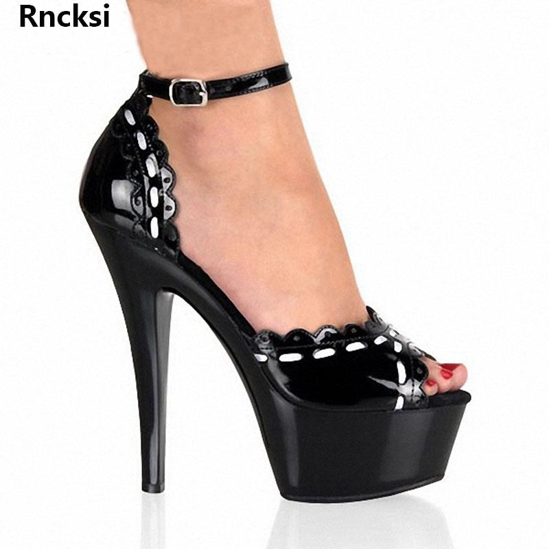 Rncksi New Sexy Ankle Strap 15CM Super High Heel Platforms / Star / Model Shoes, Wedding Shoes Women's Shoes, Black
Rncksi New Sexy Ankle Strap 15CM Super High Heel Platforms / Star / Model Shoes, Wedding Shoes Women's Shoes, Black