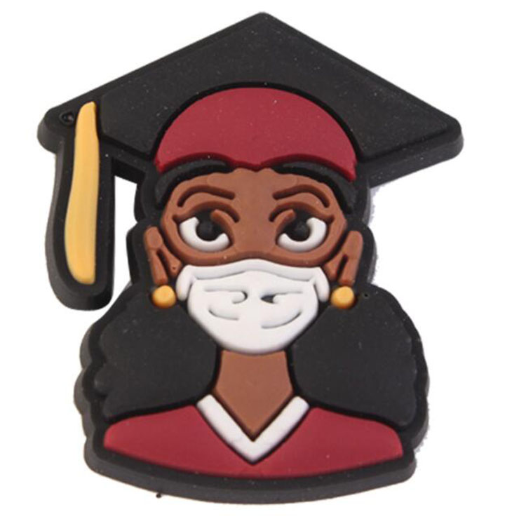 black girl women shoe charms pvc soft rubber shoecharms buckle cartoon garden shoe decoration brithday party gift