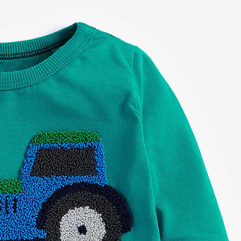 Little maven Boys Long Sleeve t-shirts Fall 2020 Children's Clothing Cotton Tractor Car Baby Boys Clothes for Kids Garment Y0121