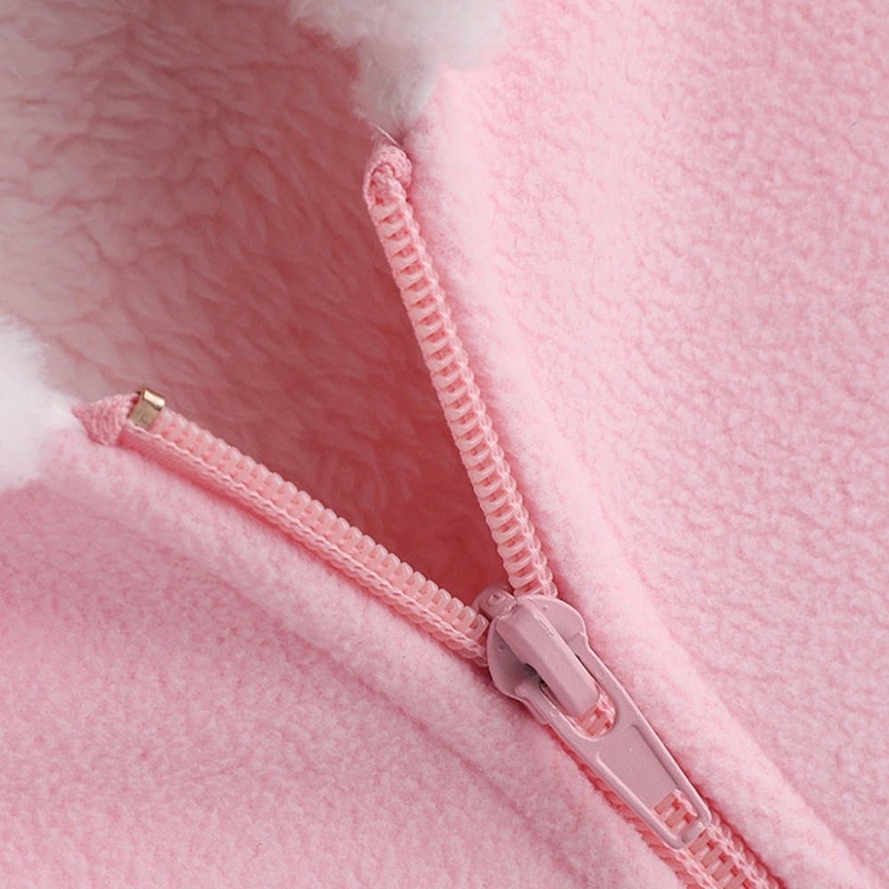 Women's Autumn Jacket Fashion Winter Warm Solid Pocket Zipper Long Sleeves Plush Hoodie Coat Manteau Femme Plus Size 5xl Pink T200319