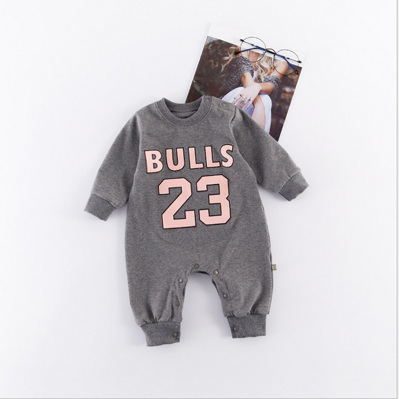 Fashion Newborn Baby Boy Girls Clothes letters Long sleeves Romper Autumn Winter Warm Sports Toddler Jumpsuit Outfits 0-18M 201027