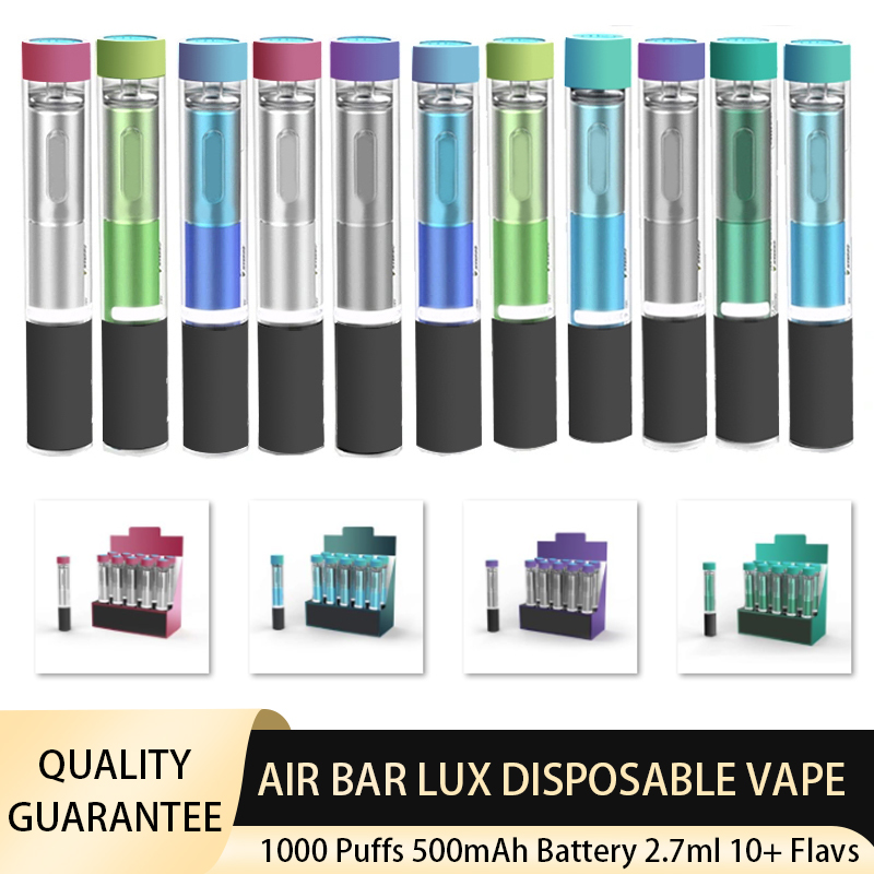 High Quality Air Bar Lux Disposable Cigarette Vape Pen Pod Device 1000+ Puffs 2.7ml Cartridges Pods 500mah Battery Pre-filled E-Cigarette Vapes
High Quality Air Bar Lux Disposable Cigarette Vape Pen Pod Device 1000+ Puffs 2.7ml Cartridges Pods 500mah Battery Pre-filled E-Cigarette Vapes