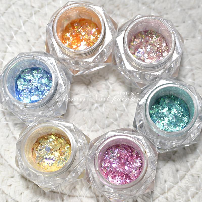 6 Colors Ice Crystal Nail Art Glitter Powder Snow Velvet Symphony Super Flash Accessories Polarized Nail Polish Glue Decoration
6 Colors Ice Crystal Nail Art Glitter Powder Snow Velvet Symphony Super Flash Accessories Polarized Nail Polish Glue Decoration