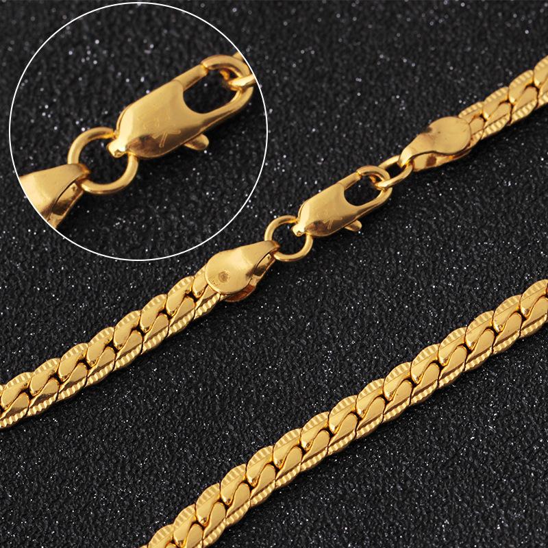 2020 Men's Fashion Luxury Gold Chain Necklace Personality Compressed Simple Steel Titanium Chain Accessories Jewelry for Men 
2020 Men's Fashion Luxury Gold Chain Necklace Personality Compressed Simple Steel Titanium Chain Accessories Jewelry for Men