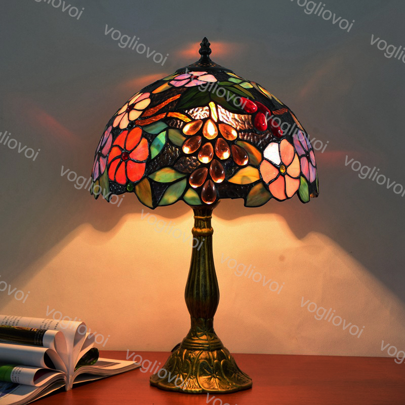 Table Lamp Dia 30cm European Retro Stained Glass Aluminum Alloy Garden Grapes 110V 220V E27 For Livingroom Diningroom Bedroom Bar DHL
Table Lamp Dia 30cm European Retro Stained Glass Aluminum Alloy Garden Grapes 110V 220V E27 For Livingroom Diningroom Bedroom Bar DHL