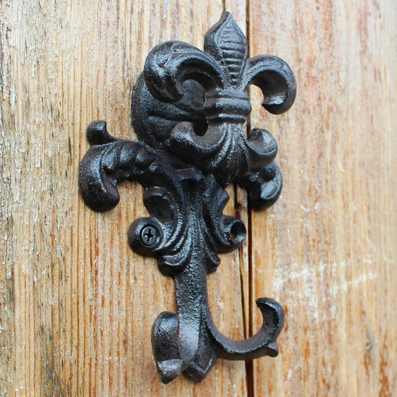 Antique Black Fleur De Lis Design Cast Iron Wall Hook With Two Hangers European Industrial Accents Home Garden Wall Decor Hook
Antique Black Fleur De Lis Design Cast Iron Wall Hook With Two Hangers European Industrial Accents Home Garden Wall Decor Hook