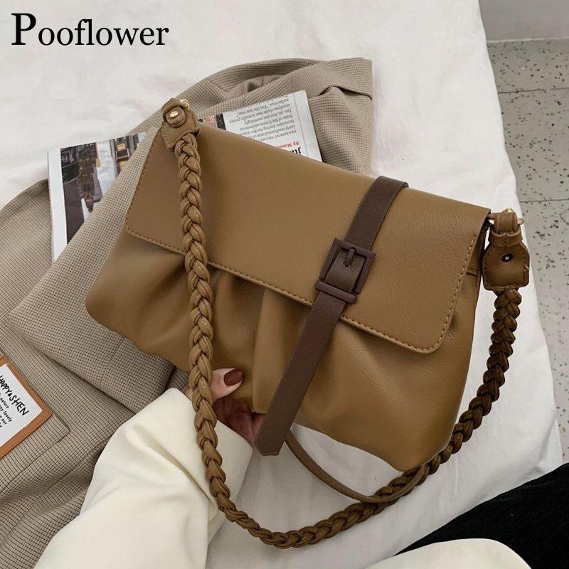 Pooflower Vintage Designer Mini Flap Bag 2021 Fashion High Quality PU Leather Women's Handbag Shoulder Crossbody Purses ZH381, Black
Pooflower Vintage Designer Mini Flap Bag 2021 Fashion High Quality PU Leather Women's Handbag Shoulder Crossbody Purses ZH381, Black