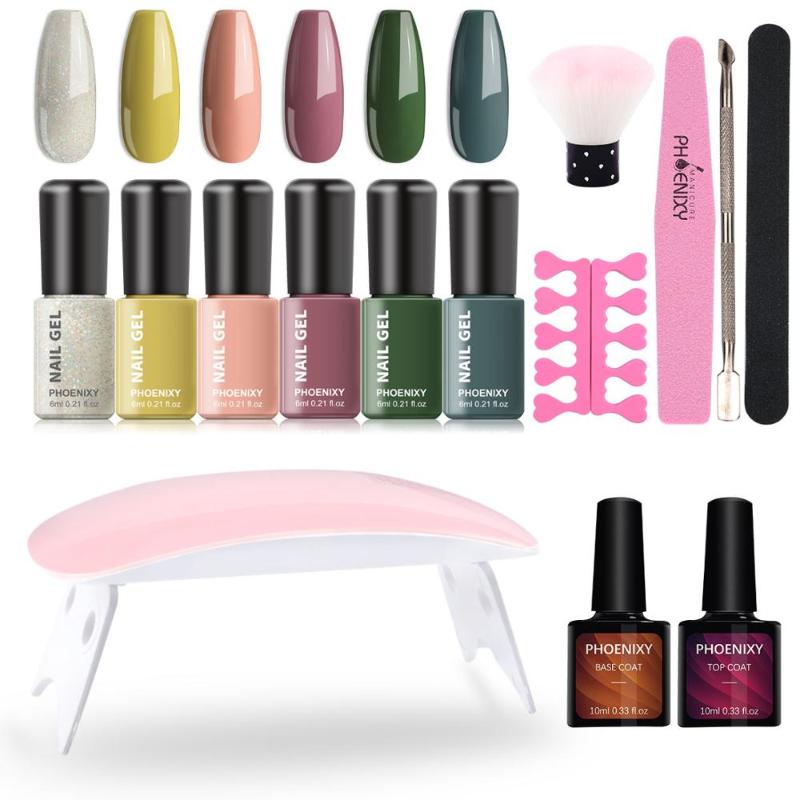 Nail Polish Set With 6W UV/LED Lamp Semi Permanent Varnish Soak Off UV Nail Gel All For Manicure Art Tools Gel Polish
Nail Polish Set With 6W UV/LED Lamp Semi Permanent Varnish Soak Off UV Nail Gel All For Manicure Art Tools Gel Polish