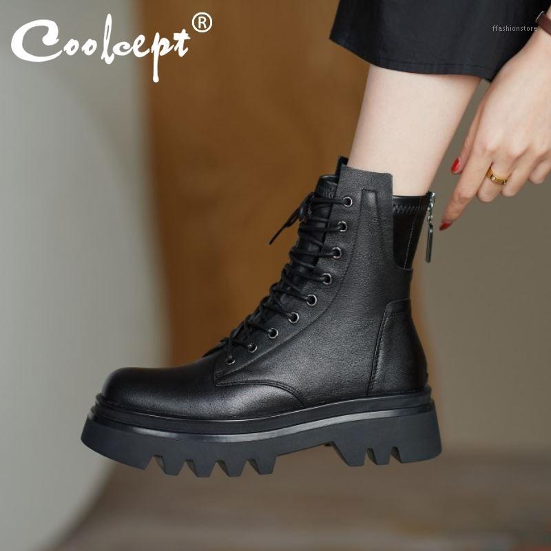 Coolcept Real Leather Women Ankle Boots Zipper Fashion Platform High Heel Winter Shoes Woman Cross Strap Footwear Size 35-391, Black
Coolcept Real Leather Women Ankle Boots Zipper Fashion Platform High Heel Winter Shoes Woman Cross Strap Footwear Size 35-391, Black