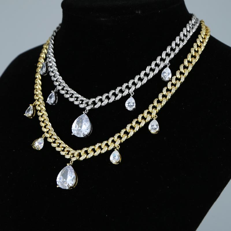 Wholesale women necklace with water drop cz charm choker necklace with gold color plated hip hop drop ship
Wholesale women necklace with water drop cz charm choker necklace with gold color plated hip hop drop ship