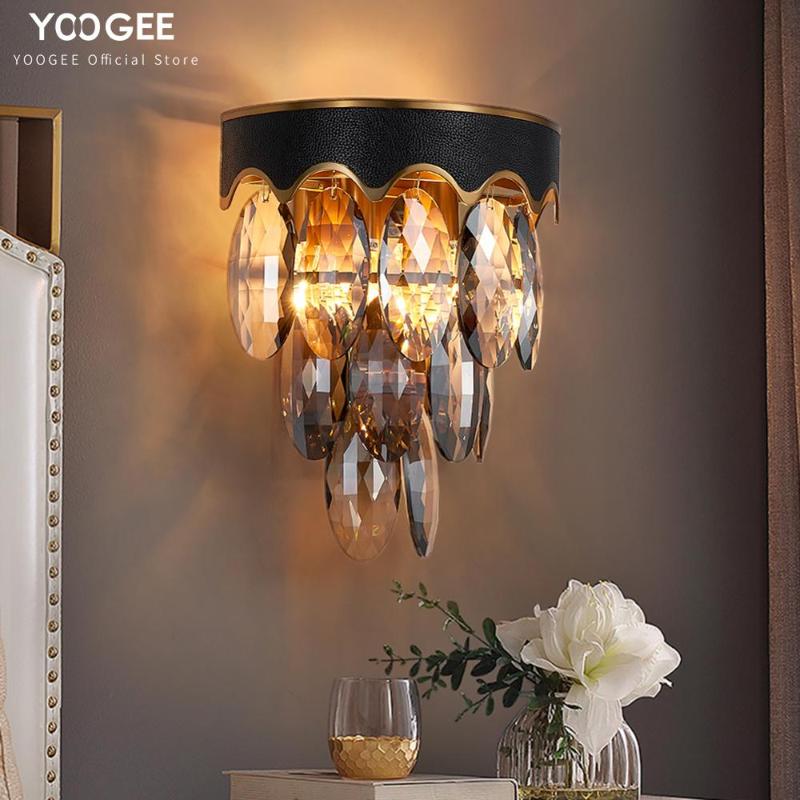 YOOGEE Black Bedside Lamp Crystal Wall Sconces Lights for Living room Indoor Lighting Cristal Wall Lamp Home Decoration
YOOGEE Black Bedside Lamp Crystal Wall Sconces Lights for Living room Indoor Lighting Cristal Wall Lamp Home Decoration