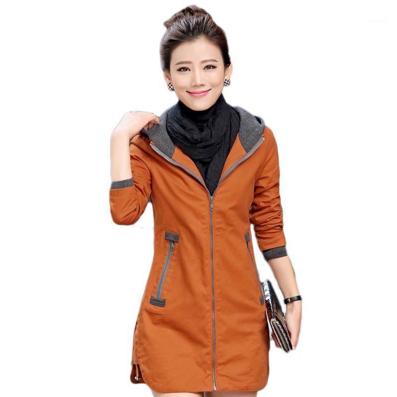 Wholesale- 2021 Fashion Autunm And Winter Women Trench Coat Slim Medium-long Windbreaker Patchwork Hooded Outwear Plus Size 5XL1 Women's Coa, Khaki
Wholesale- 2021 Fashion Autunm And Winter Women Trench Coat Slim Medium-long Windbreaker Patchwork Hooded Outwear Plus Size 5XL1 Women's Coa, Khaki